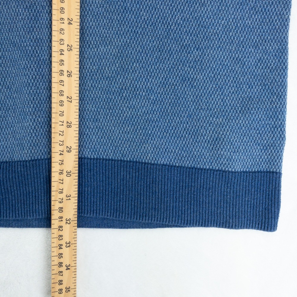 Vineyard Vines 1/4 Zip Pullover Mens 3XT Blue Textured Cotton Blend Golf Sweater - Picture 14 of 14